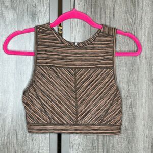 Prana Sports Bra High Neckline Padded Workout Running Gym Yoga Size S